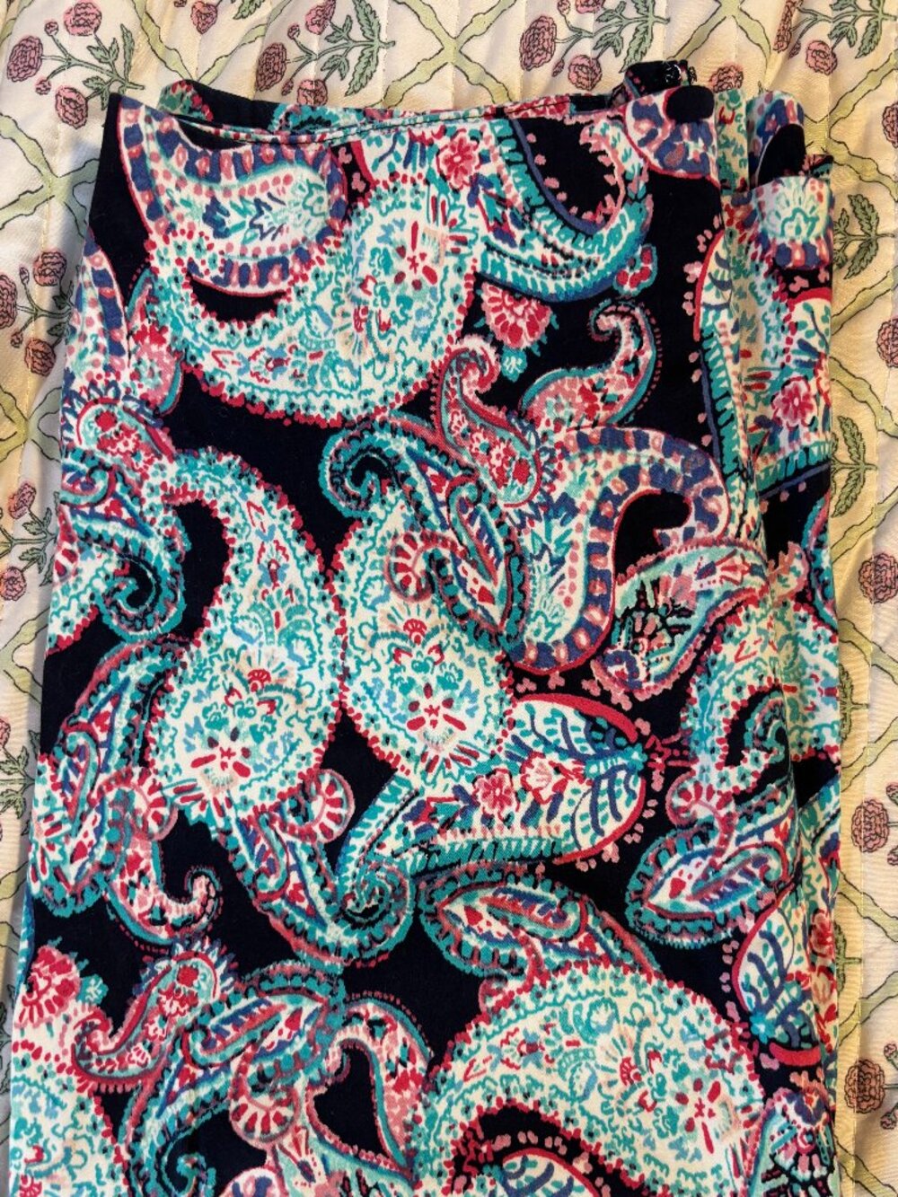 Talbots Paisley Print Pencil Skirt